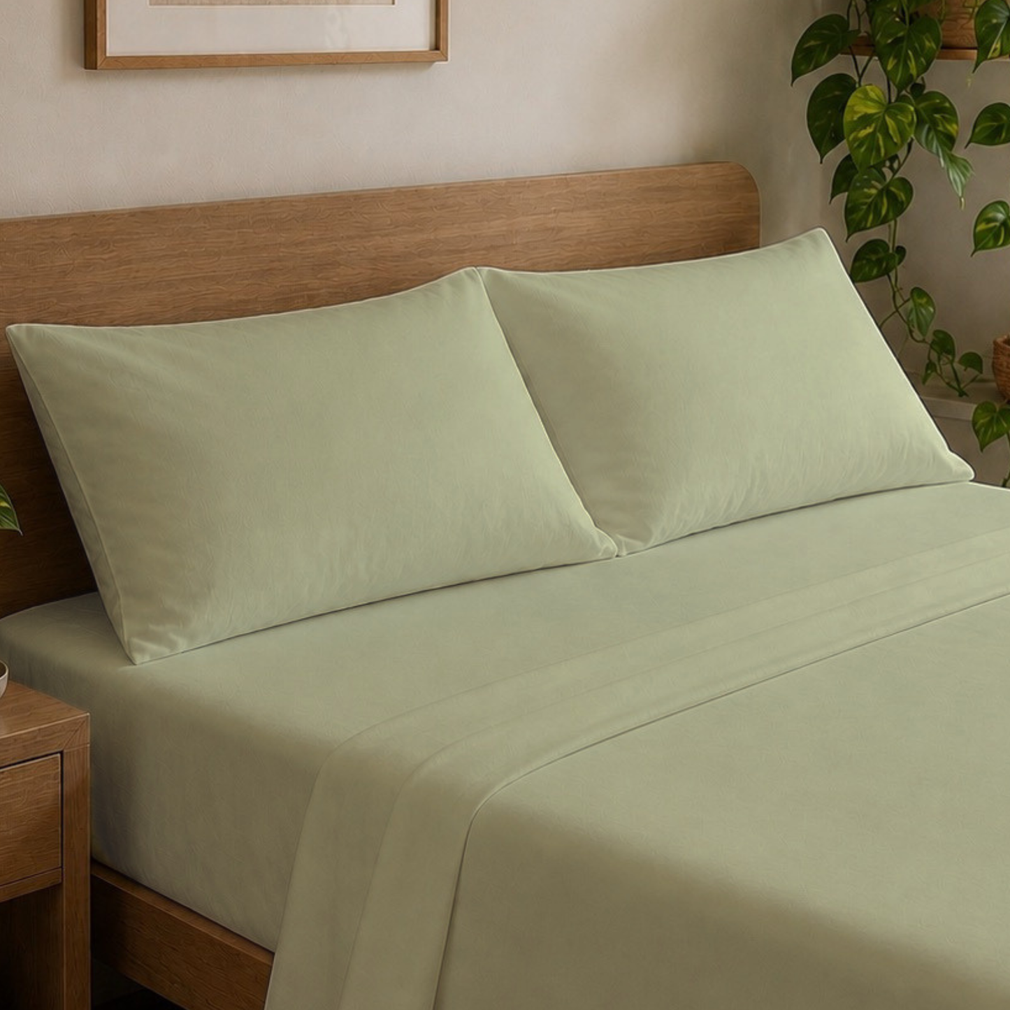 Bamboo-Blend 6-PIECE Deep Pocket Cooling Sheet Set with 4 Pillowcases
