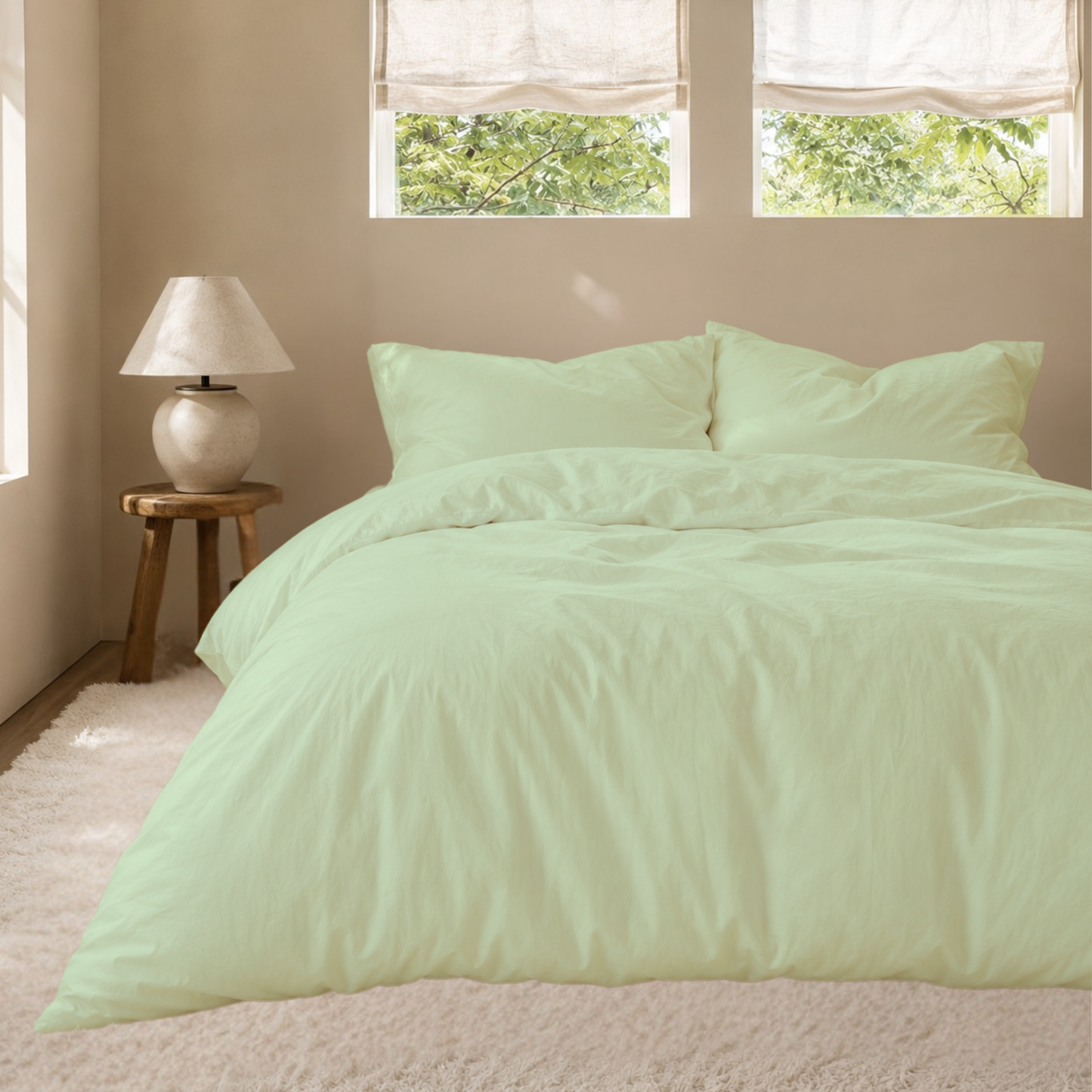 Ultra-Soft Solid Bamboo Blend Duvet Cover Set – Hotel-Quality Softness & Comfort