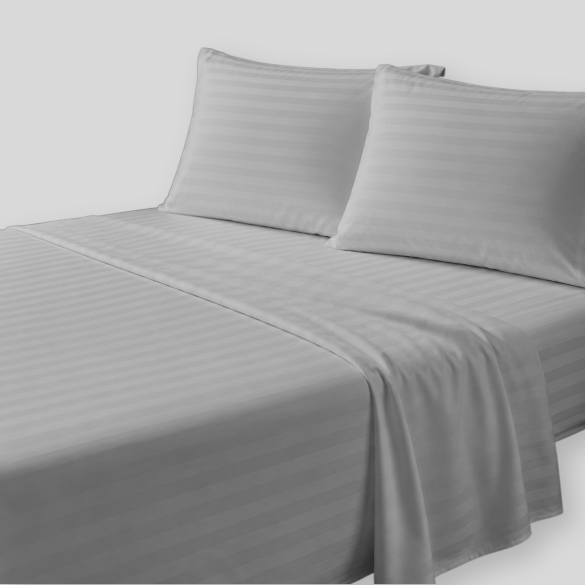 Essential Microfiber Woven Stripe Sheet Set – 4 Piece, 18-Inch Deep Pocket Bedding