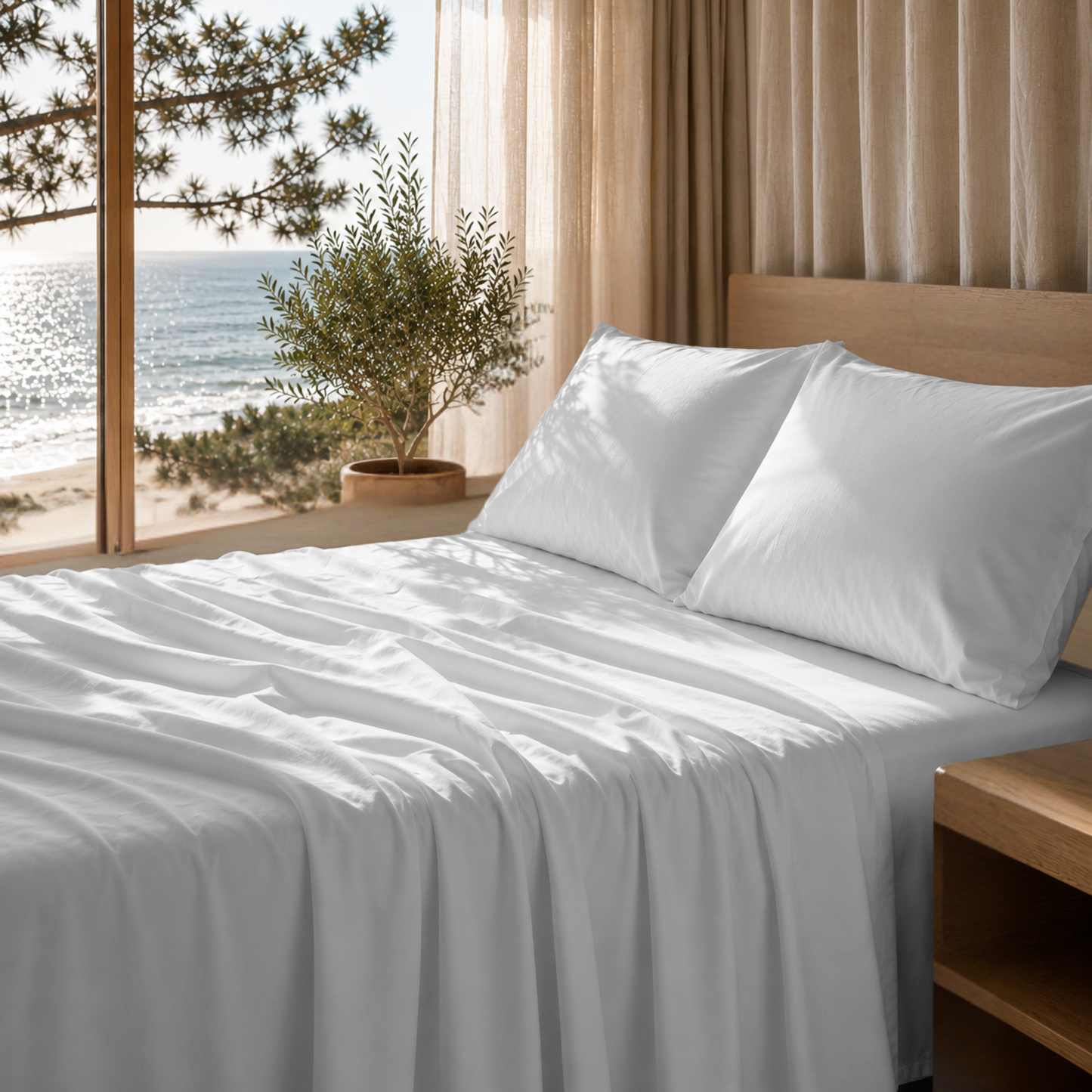 Ultra Soft 1800 Series Double-Brushed Microfiber 4-Piece Bed Sheet Set, Luxury Home Collection
