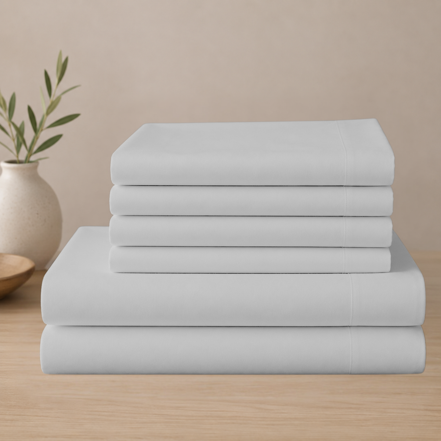 Everyday Comfort Cotton-Blend Bed Sheet Set – 6 Pieces
