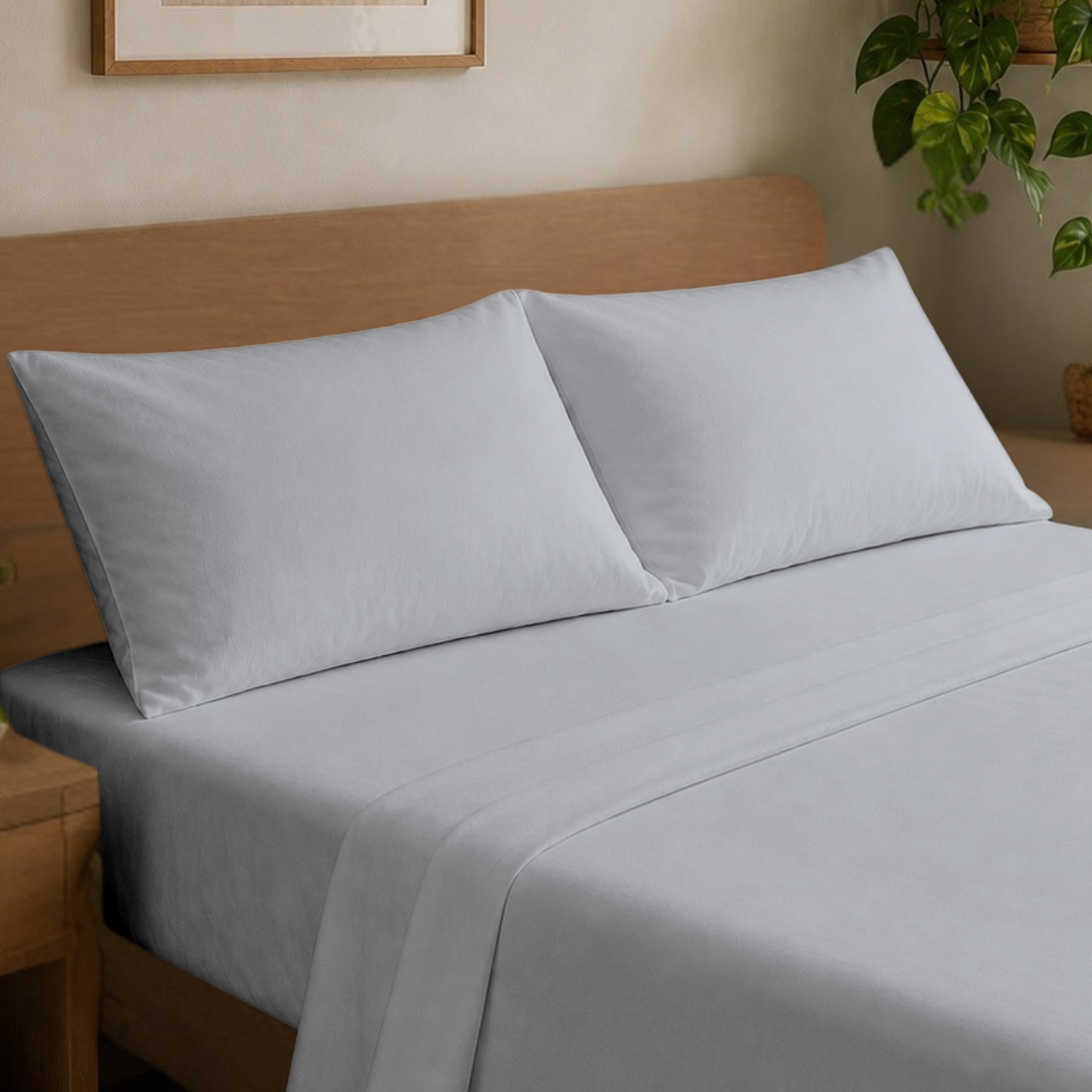 Bamboo-Blend 6-PIECE Deep Pocket Cooling Sheet Set with 4 Pillowcases