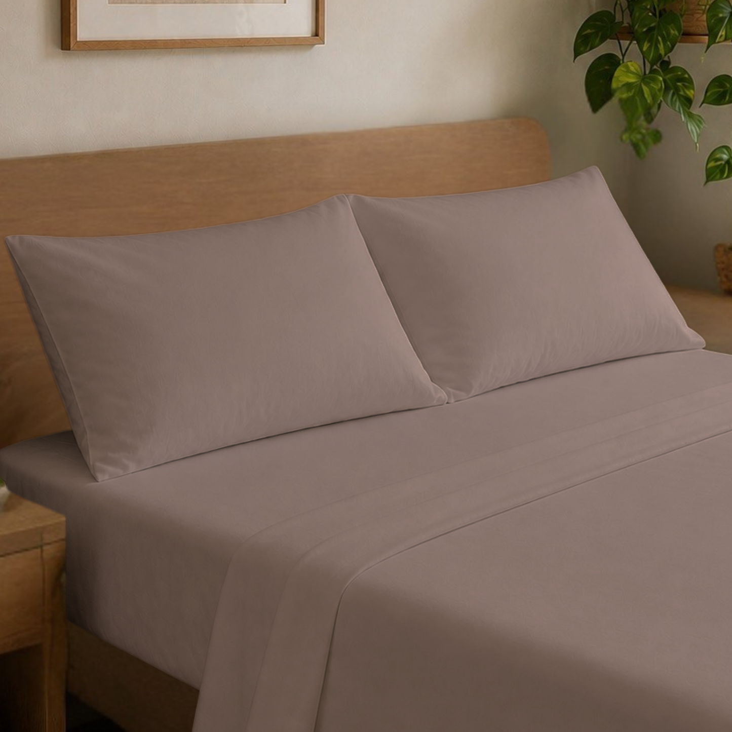 Bamboo-Blend 6-PIECE Deep Pocket Cooling Sheet Set with 4 Pillowcases