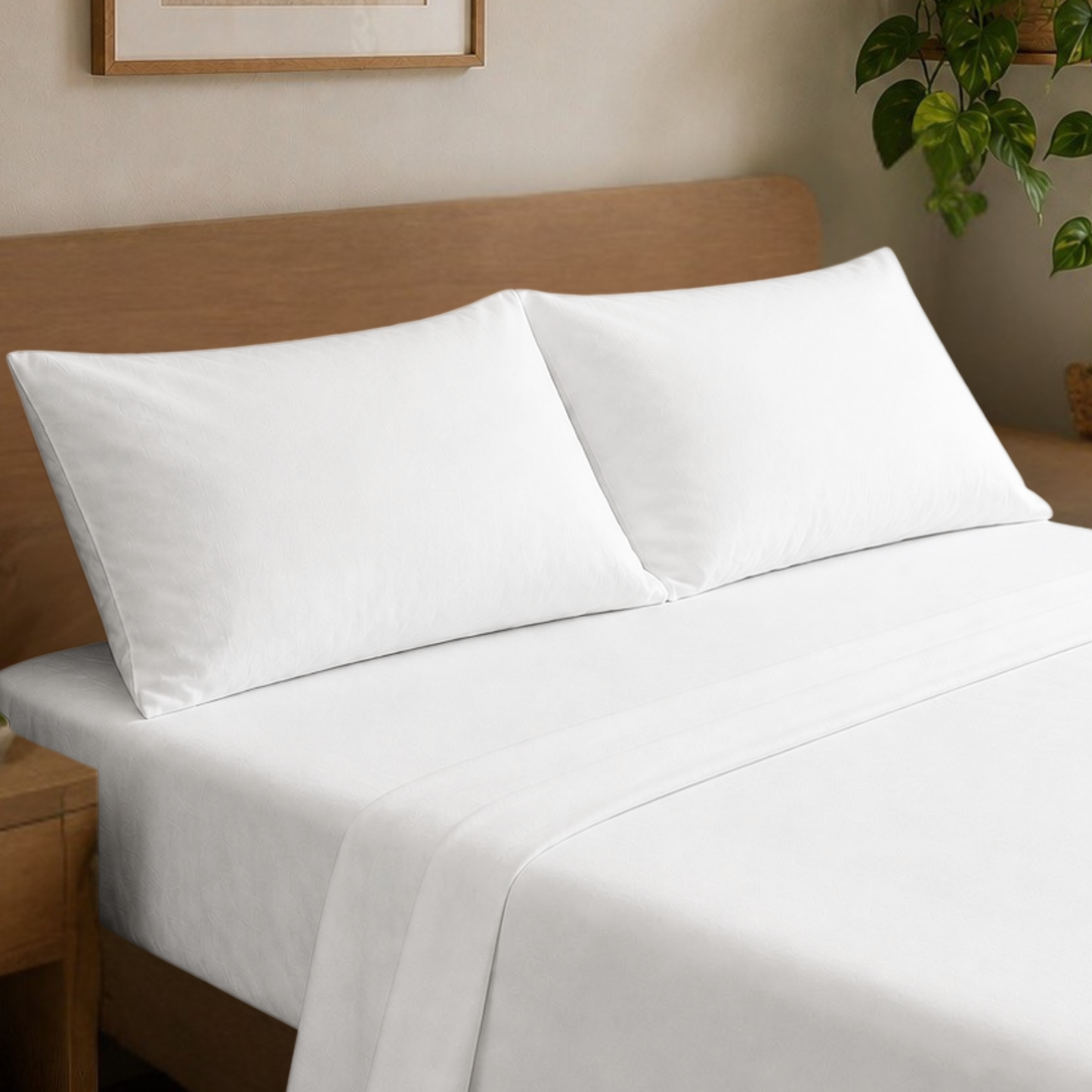 Bamboo-Blend 6-PIECE Deep Pocket Cooling Sheet Set with 4 Pillowcases