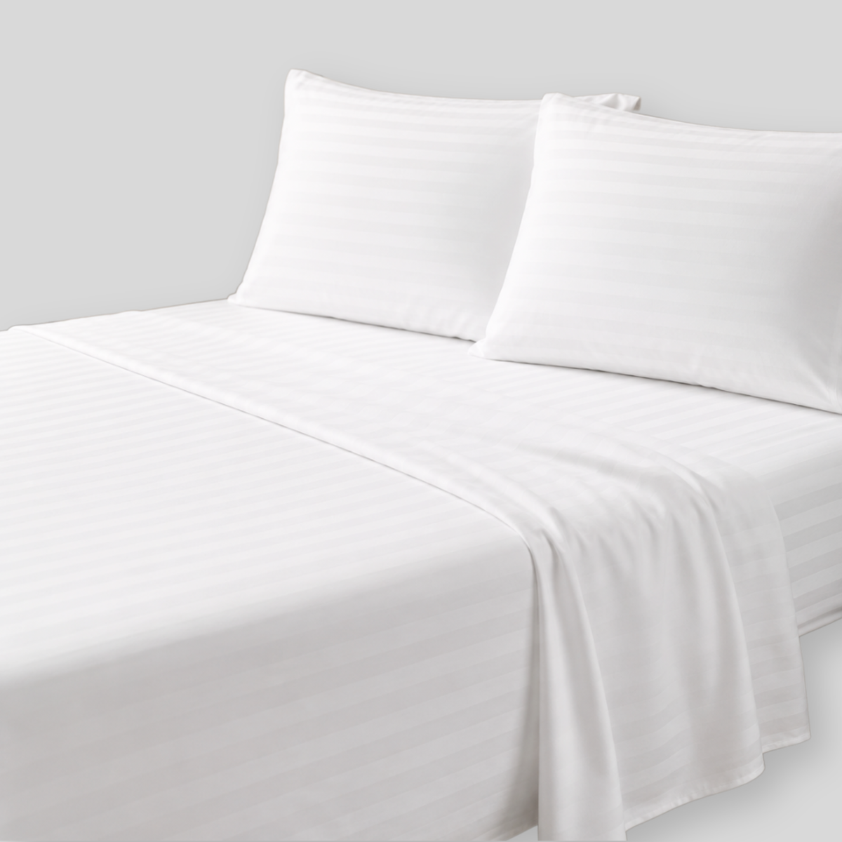 Essential Microfiber Woven Stripe Sheet Set – 4 Piece, 18-Inch Deep Pocket Bedding